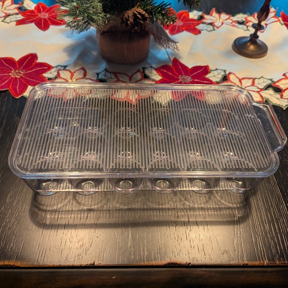 Egg holder for fridge- holds 18 eggs